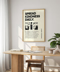 Motivational wall art with kindness message
