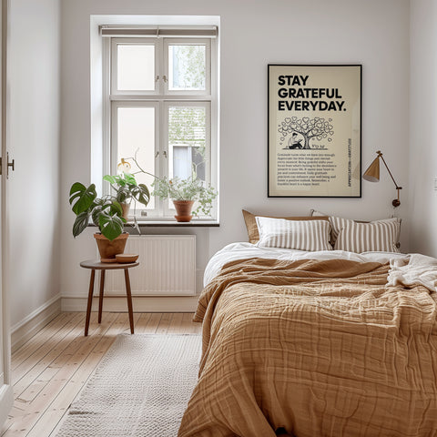 Inspirational Quotes Poster: "Stay Grateful Everyday" Art Print