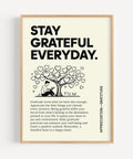 Stay Grateful Everyday inspirational poster
