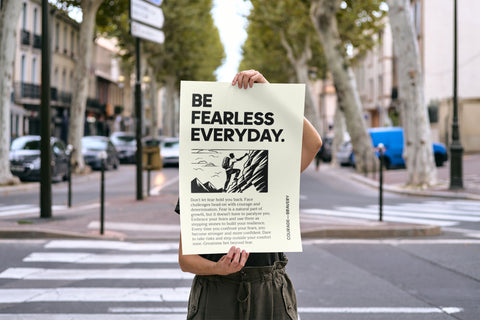 "Be Fearless Everyday" Positive Poster Motivational Art Print