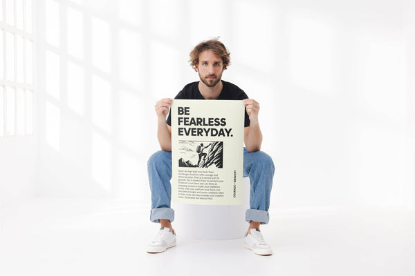 Minimalist positive poster art for contemporary interiors