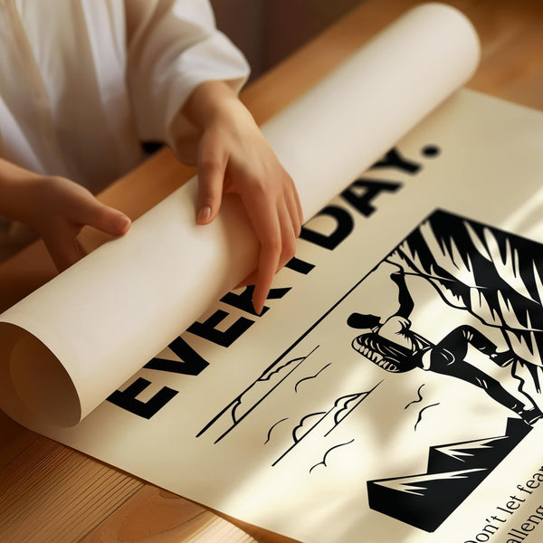 Positive poster art print with strong typography