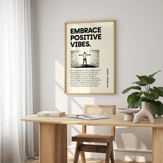 Minimalist motivational quote poster for creative workspaces