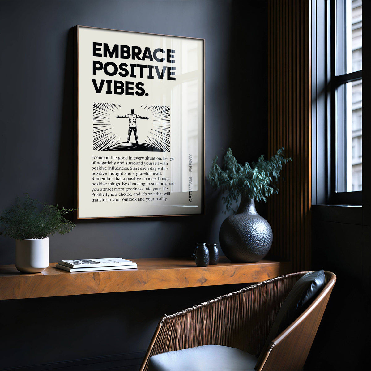Large motivational quote poster for statement wall decor