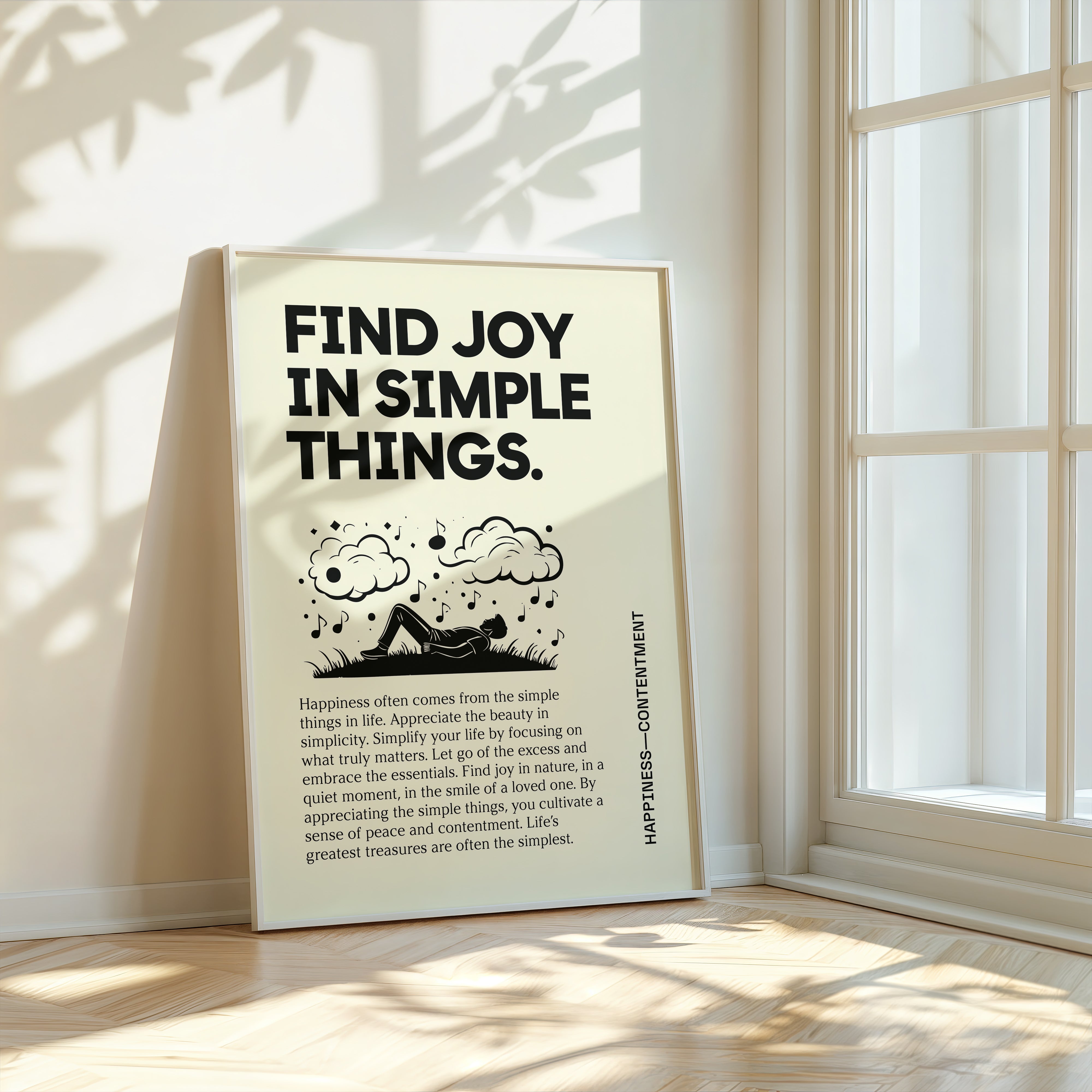 Motivational Student Poster | Find Joy in Simple Things