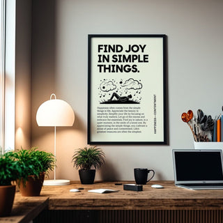 Minimalist art poster designed for student dorm decor