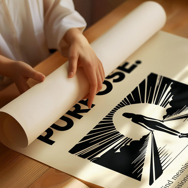 Inspirational wall art quote used in daily motivational poster decor