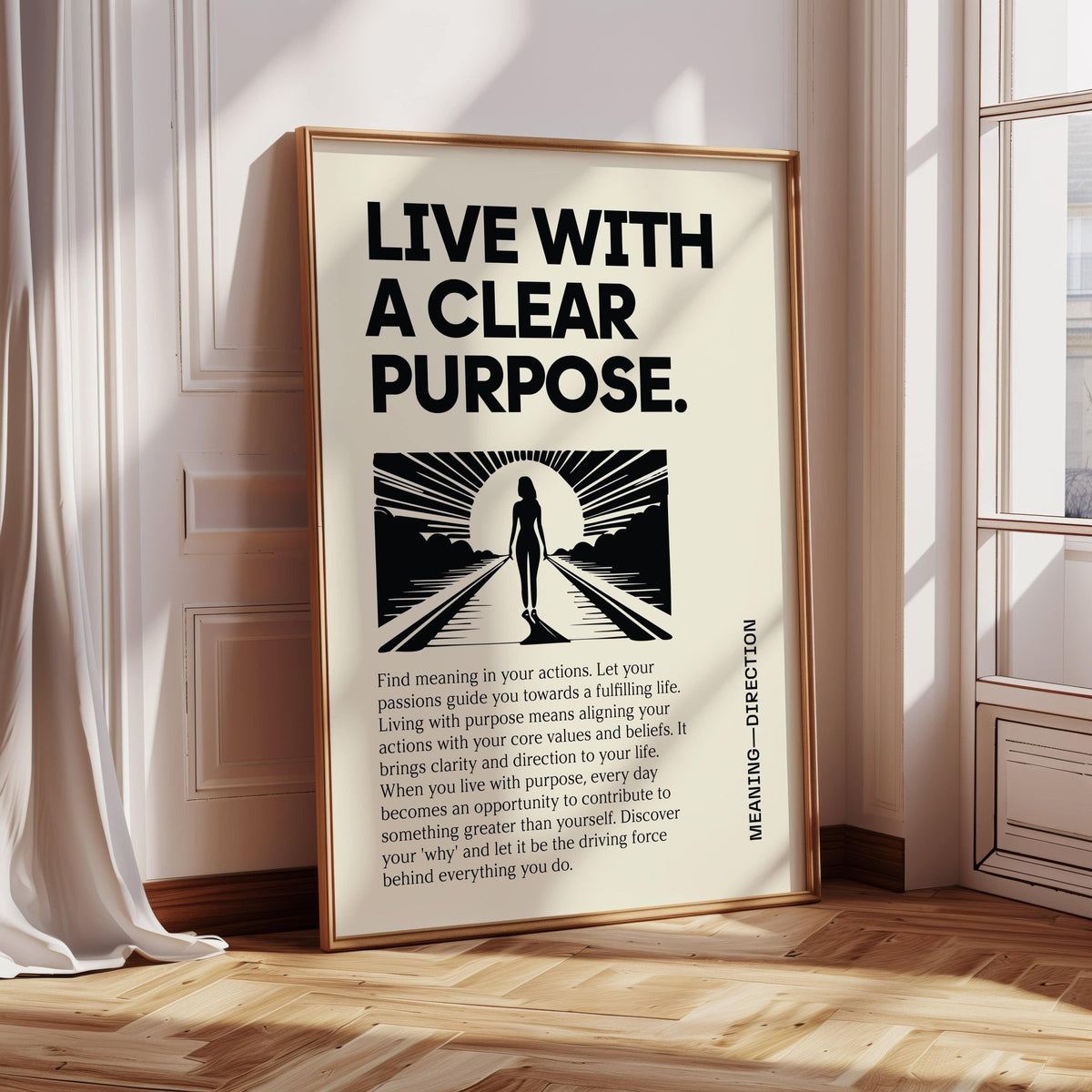 High-quality motivational poster on premium matte paper.
