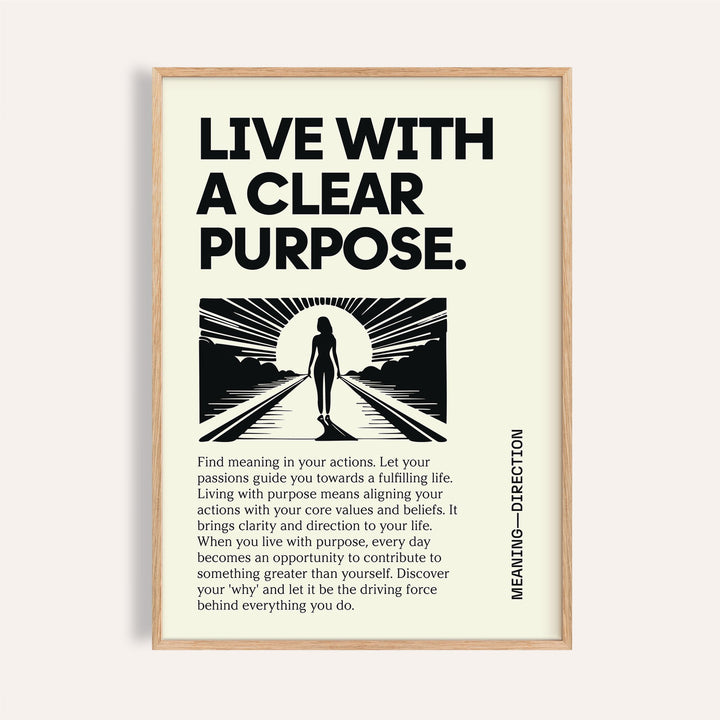 Minimalist motivational poster with bold black typography