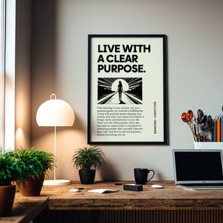 Bedroom wall featuring powerful quote motivational poster