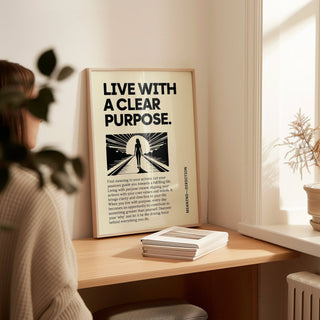 Simple black and cream design in motivational poster artwork