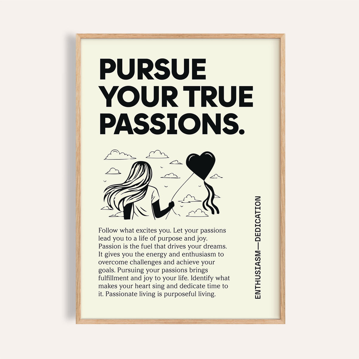 Inspirational Wall Art with typography design