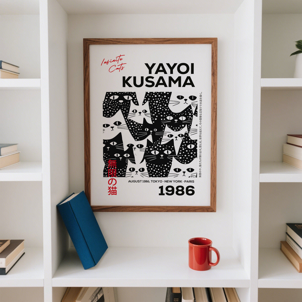 Infinite cats black and white cat art perfect for contemporary interiors