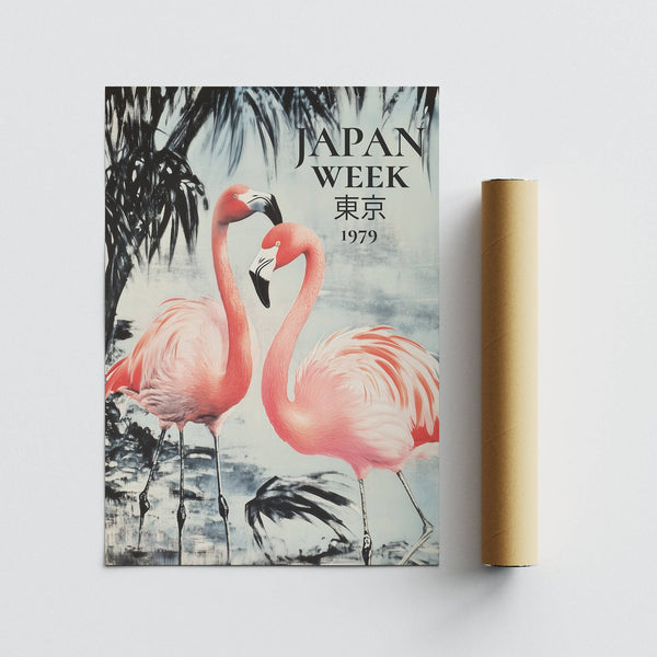 Premium matte poster with cultural detail in prints of flamingos