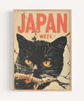 Bold Japanese Art Poster | Japan Week Vintage Wall Art for Living Room