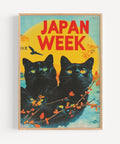 Black Cats Poster Japan Vintage