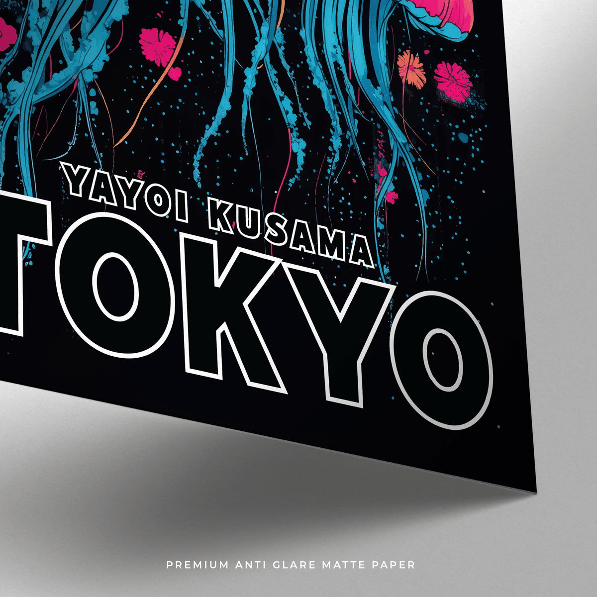 Contemporary Japanese style jellyfish wall art for kids room