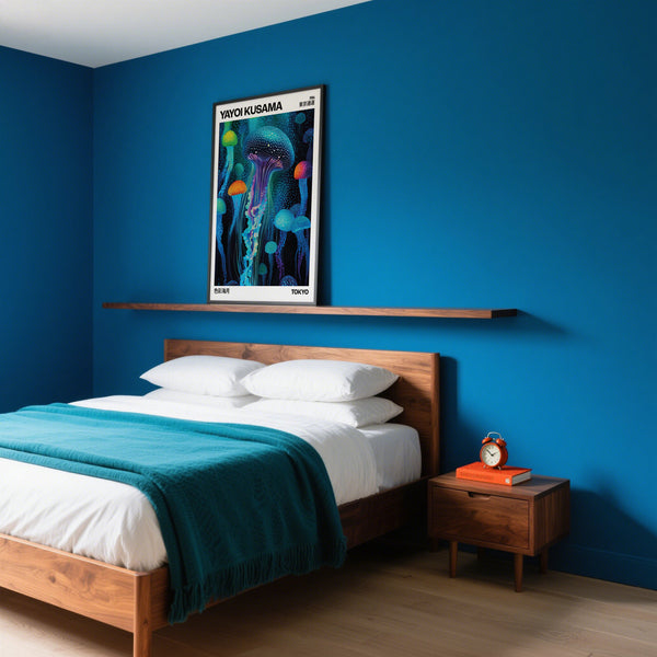 Abstract Yayoi Kusama Art poster for modern interiors