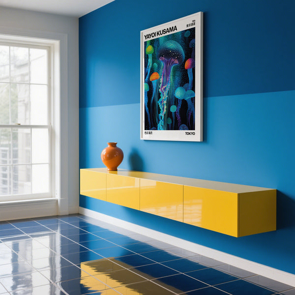 High-quality Yayoi Kusama Art print with bold colors