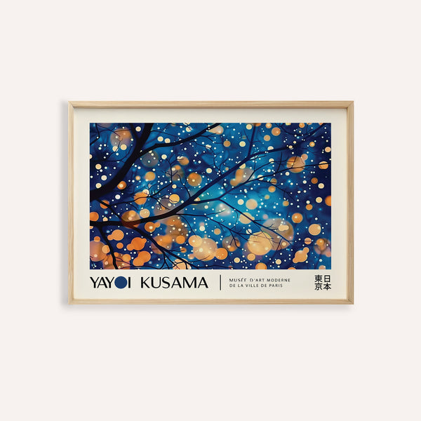 Kusama Art abstract branch print with modern design