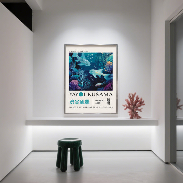 High-quality Japanese ocean artwork with deep blue hues