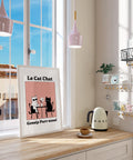 Chic cat art for cafes and quirky home decor
