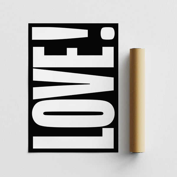 High-quality matte finish featured in LOVE themed inspired posters