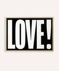 LOVE typography print featured in inspired posters collection