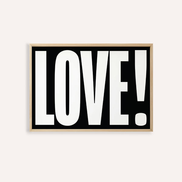 LOVE typography print featured in inspired posters collection