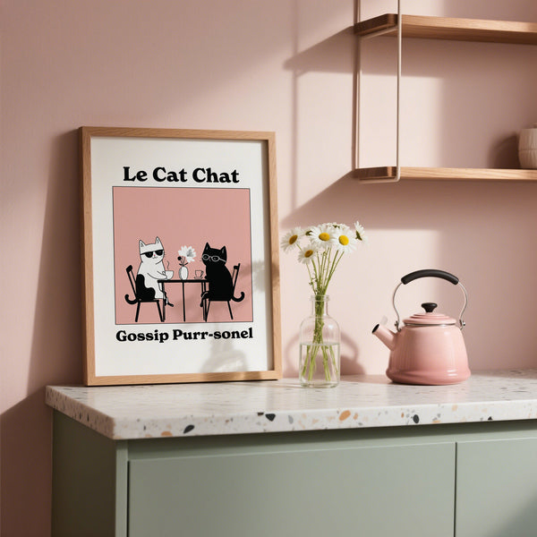 Vibrant feline-themed funny cat artwork for quirky decor styles