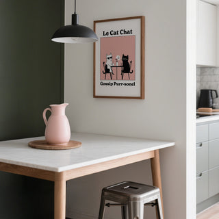 Playful and whimsical funny cat artwork ideal as creative gift