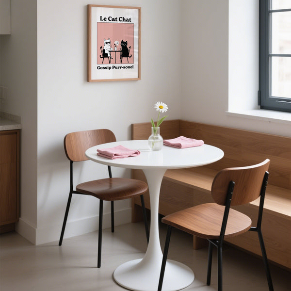 Humorous funny cat artwork adding charm to contemporary spaces