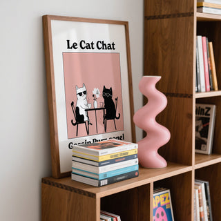 Mischievous cat illustration featured on funny cat artwork