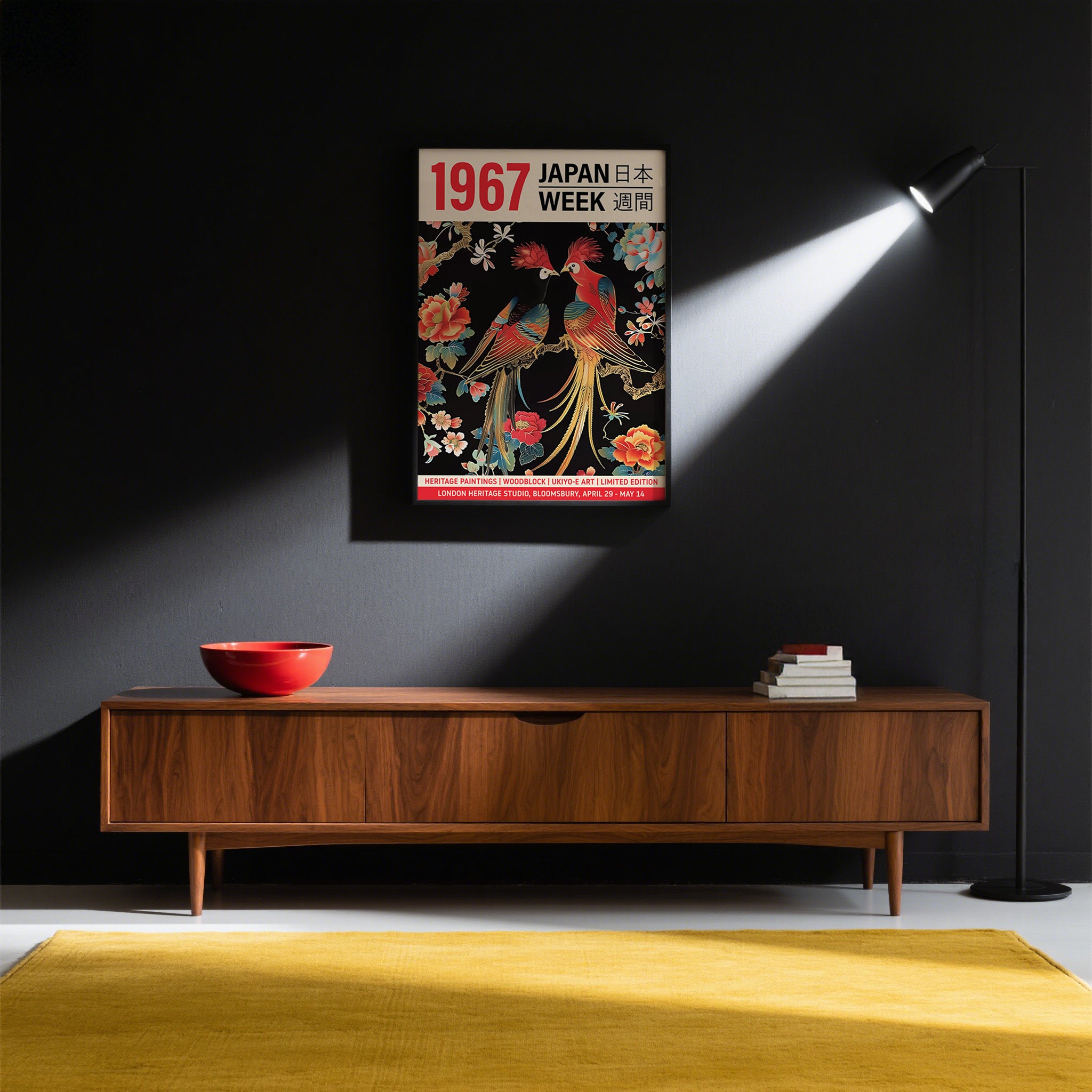 Japanese Art Posters | 1967 Japan Week Woodblock Print