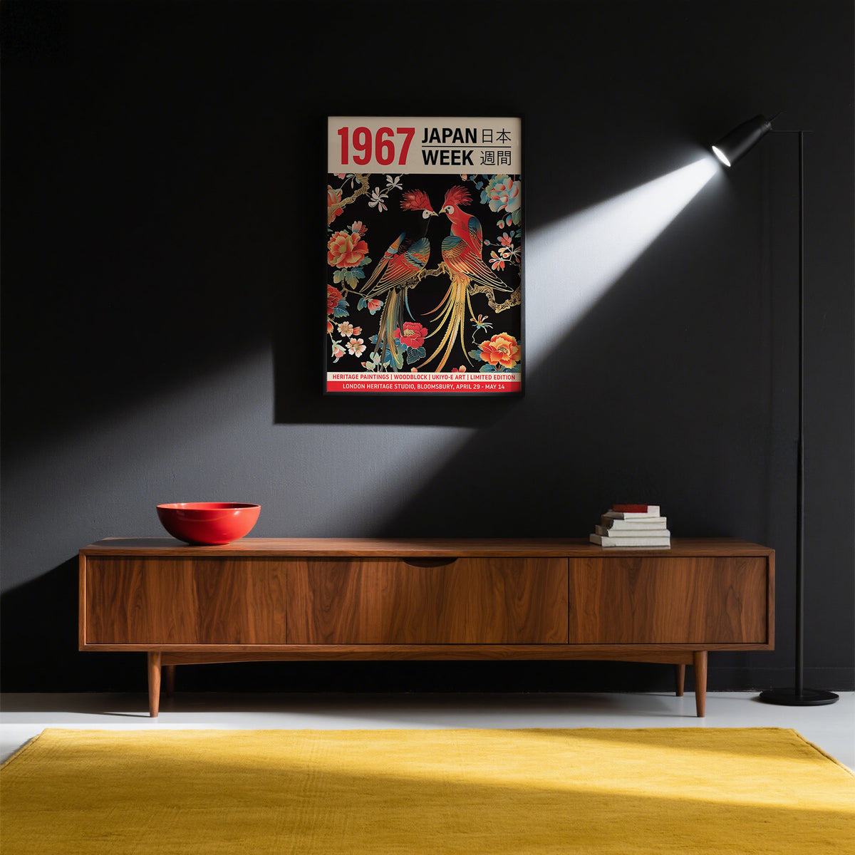 Striking Japanese art posters with traditional influences