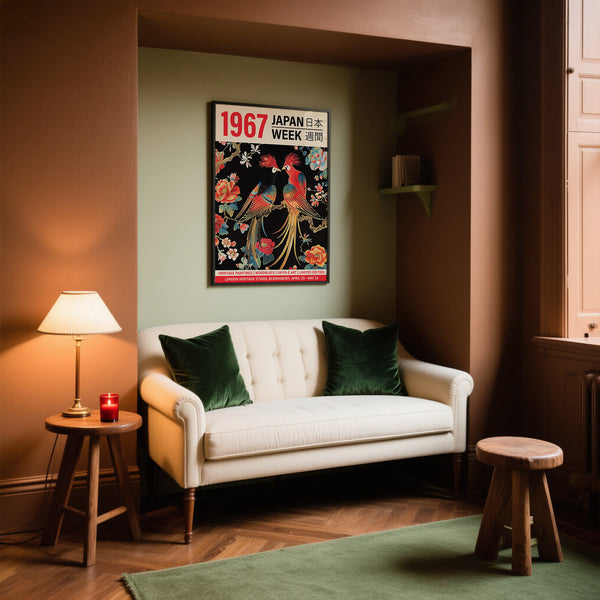 Statement Japanese art posters for elegant interior styling