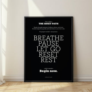 Quiet Path meditation wall art with balanced visual simplicity


