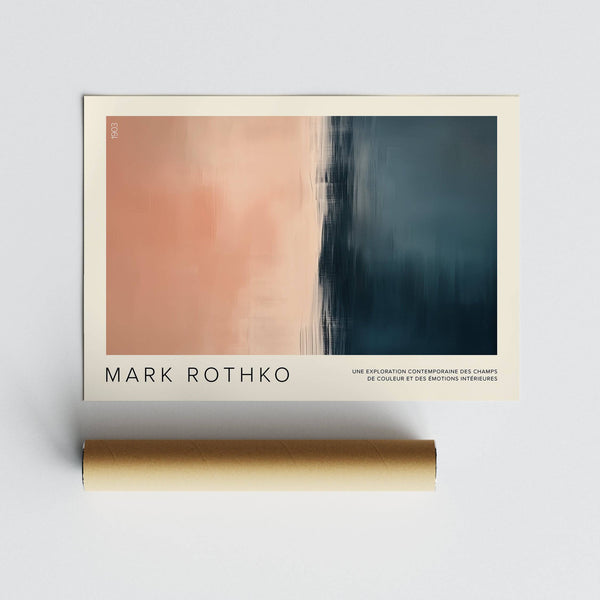 Rothko-inspired color block wall art with calming composition