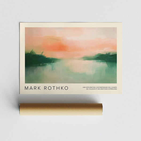Tranquil Horizon art print showcasing Rothko's color field technique​