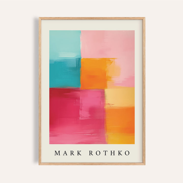 abstract art with pink color blocks