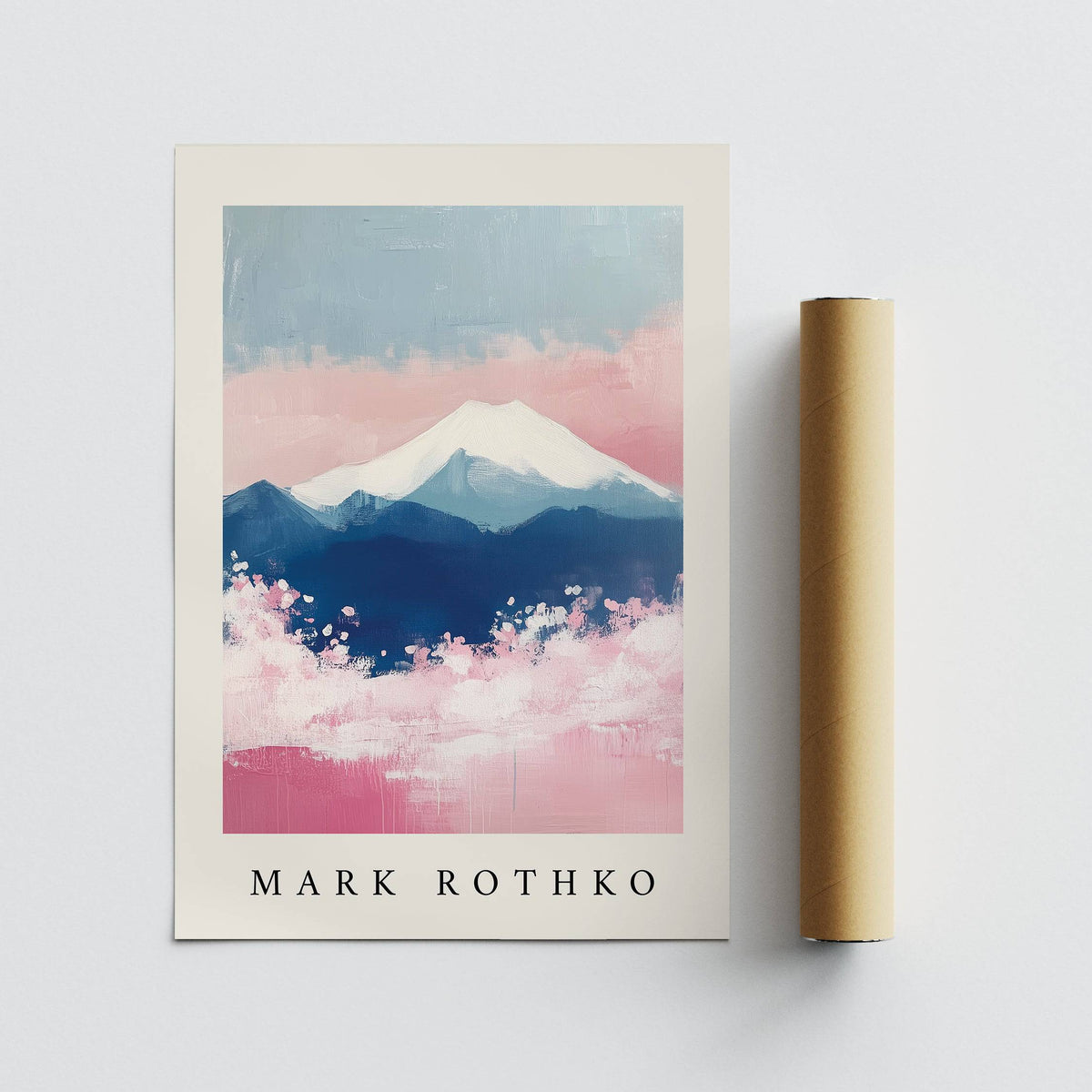 Rothko-inspired Mount Fuji art for peaceful interior decoration