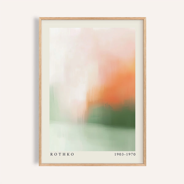 Rothko-inspired calming wall art featuring soft abstract color fields