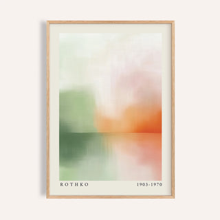 Rothko-inspired peaceful wall art featuring soft color blending
