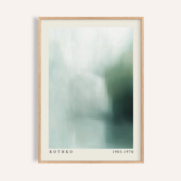 Rothko print featuring soft green transitions for serene interiors

