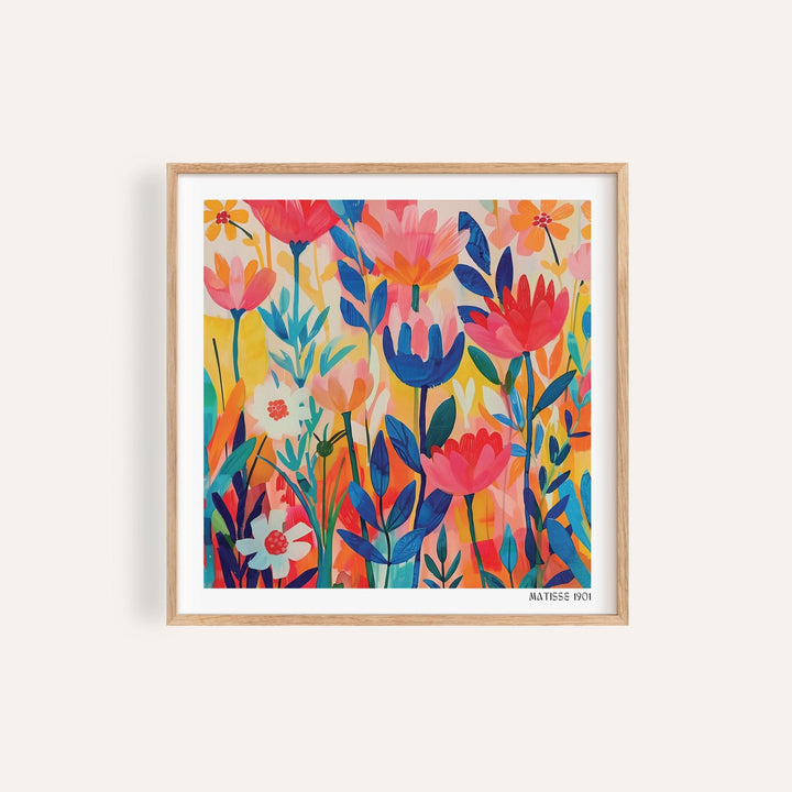 matisse exhibition poster with bold floral designs