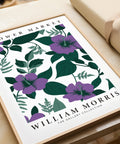 Purple botanical artwork by William Morris
