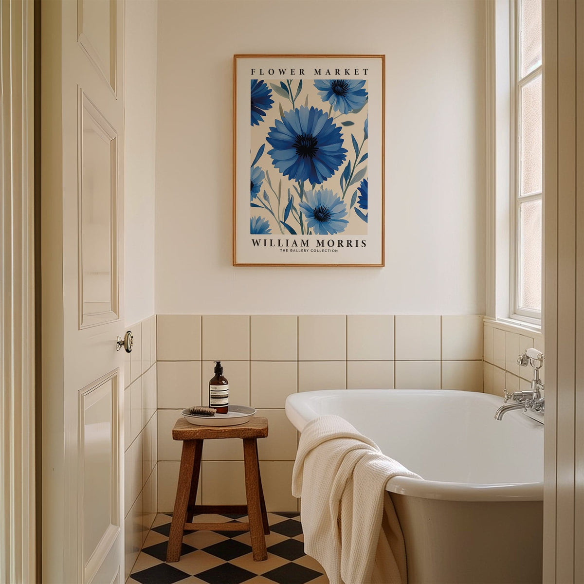Botanical print blending nature-inspired textures and design
