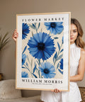 Cornflower Flower Market print with vibrant blue hues
