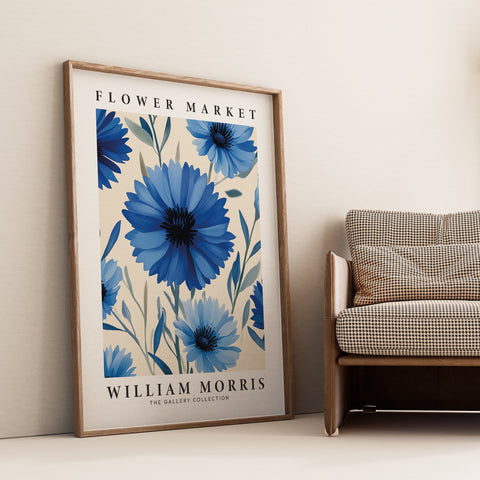 Vintage floral print with William Morris-inspired design
