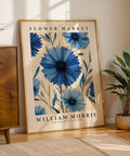 William Morris cornflower artwork with blue flowers
